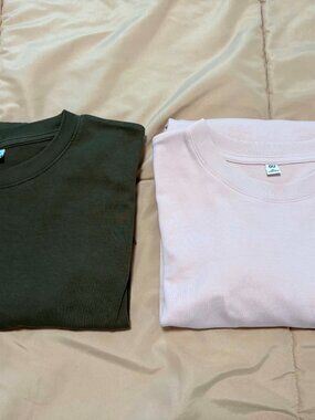 2-Pack GU Soft Cotton Crew Neck T-Shirt | Long